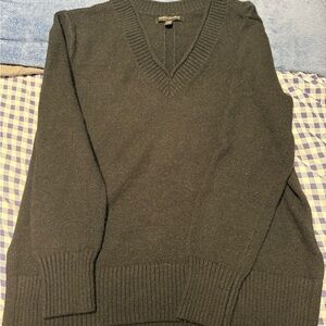 Banana Republic Women's V-Neck Sweater - Charcoal